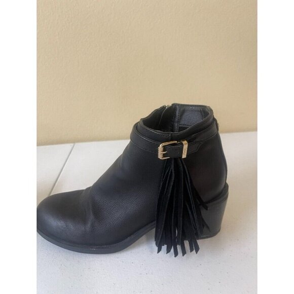 Sam Edelman CIRCUS Black Fringe Ankle Boots Booties size 8 Tassel Western Trendy - Picture 14 of 16